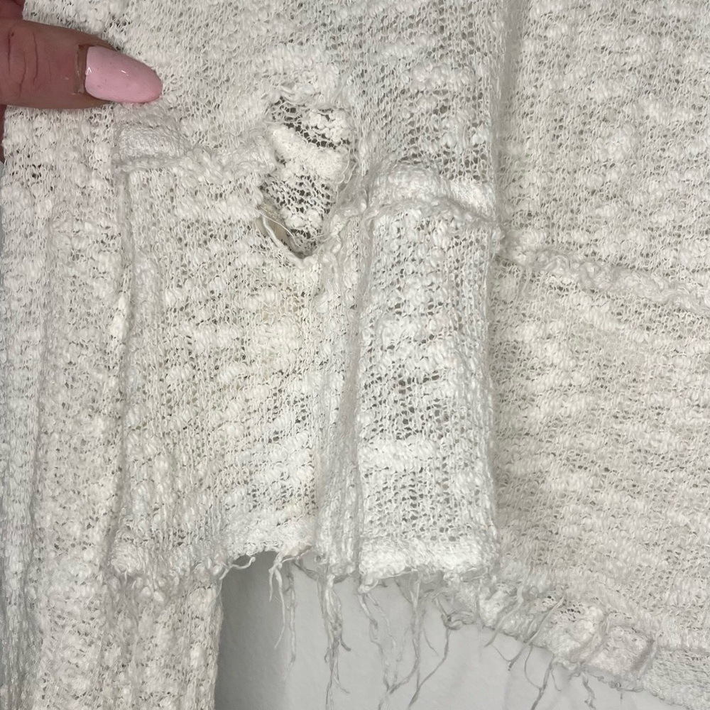 We The Free Off-White Textured V-Neck Long Sleeve - Picture 10 of 14